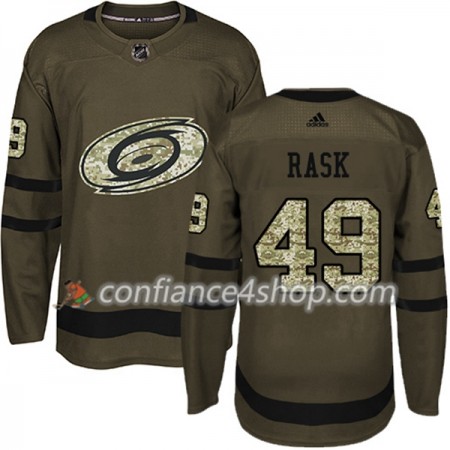 Adidas Maillot de Hockey Carolina Hurricanes Victor Rask 49 2017-2018 Camo Vert Authentic - Homme